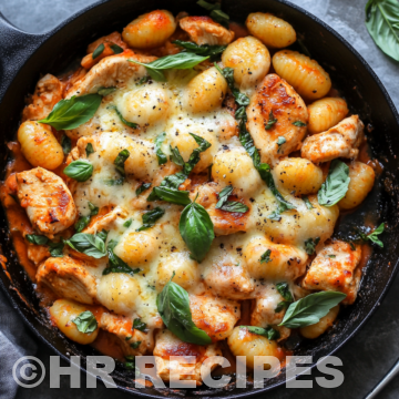 Garlic Chicken Gnocchi Skillet A 30 Minute Wonder taken with iphone 15 pro max --iw 2 --ar 4:5 --v 6.1 --raw