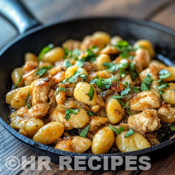 Garlic Chicken Gnocchi Skillet taken with iphone 15 pro max --iw 2 --ar 4:5 --v 6.1 --raw