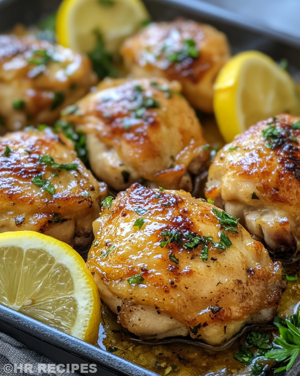 Ingredients including lemon, garlic, chicken thighs and seasonings for pressure cooker lemon chicken