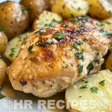 Garlic Parmesan Crockpot Chicken And Potatoes taken with iphone 15 pro max --iw 2 --ar 4:5 --v 6.1 --raw