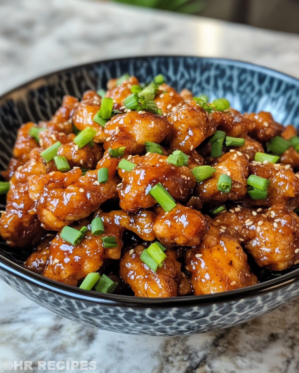 Steam rising from pressure cooker sealing ring during General Tso's chicken cooking
