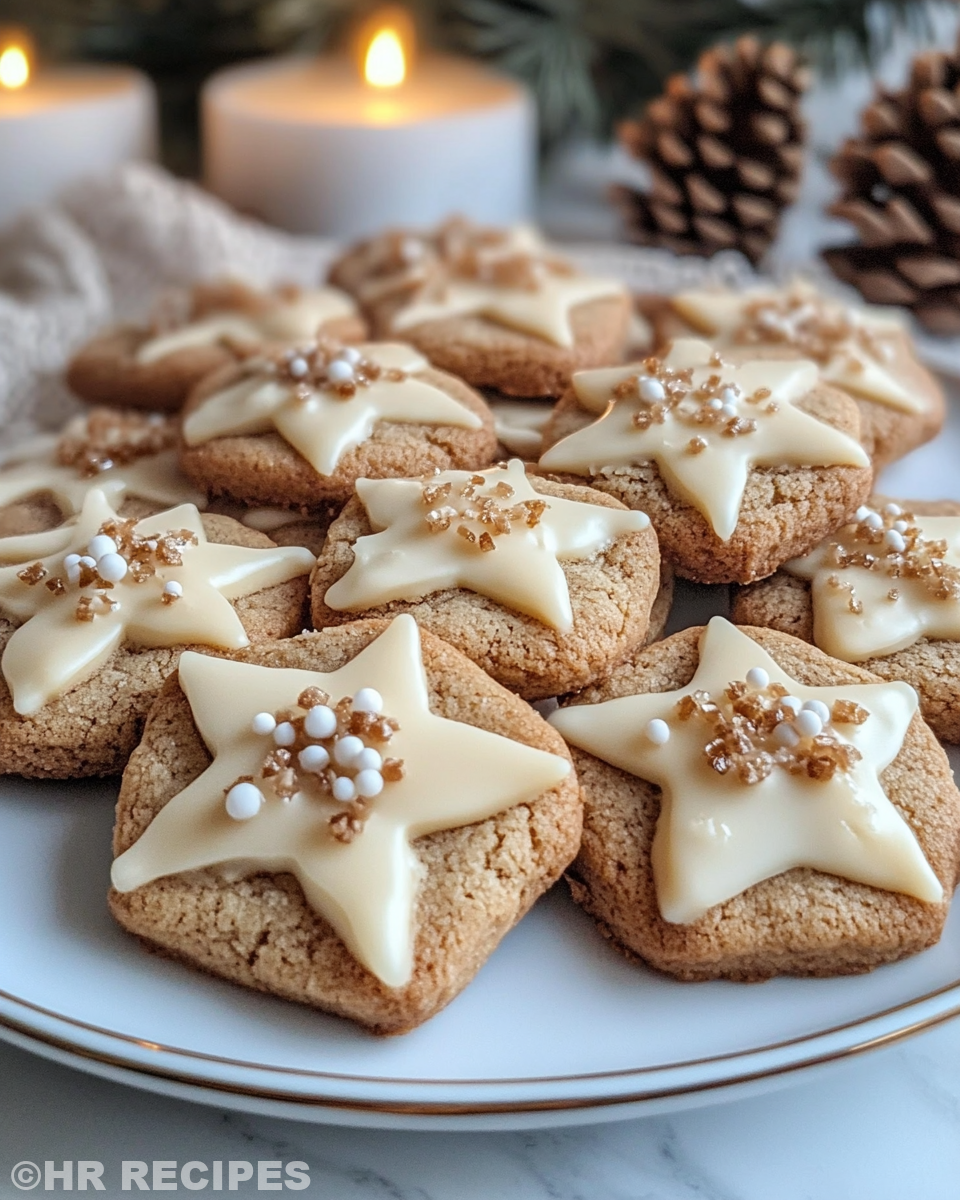 Finished gingerbread cheesecake cookies plated and ready to eat