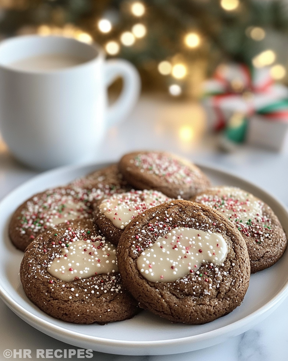 Fresh gingerbread latte cookies cooling