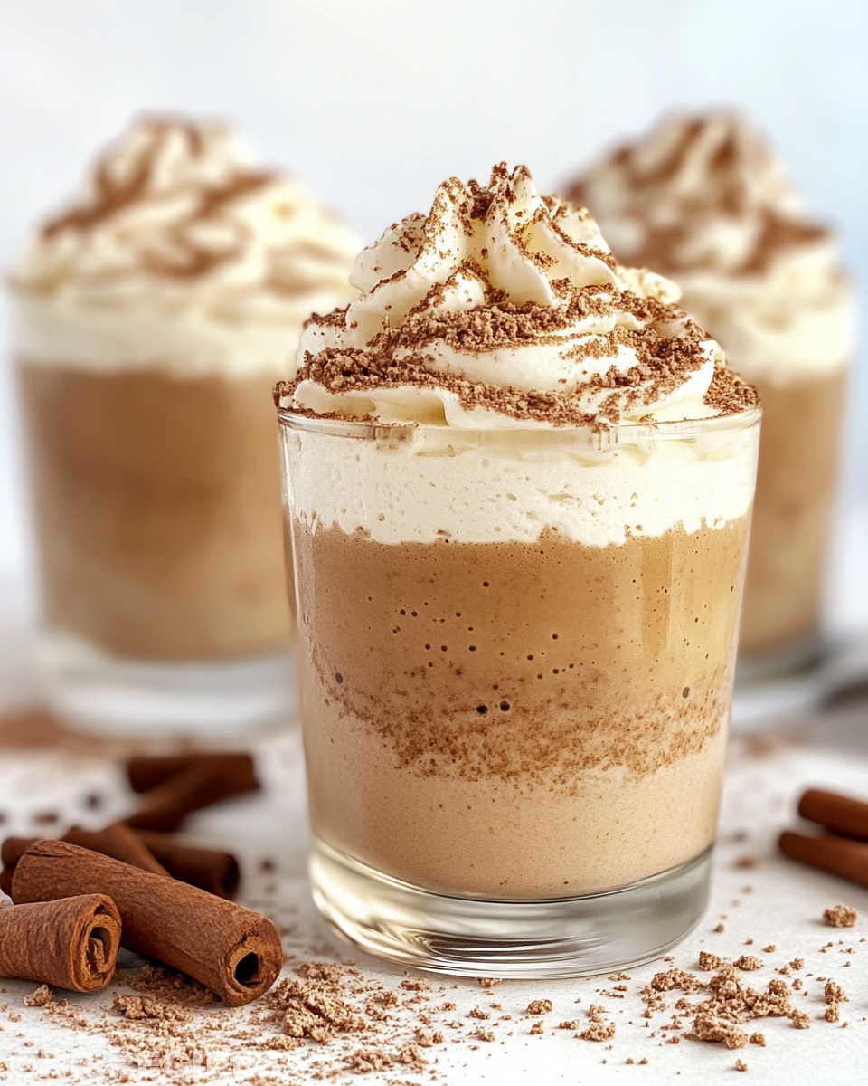 Gingerbread latte mousse domes in silicone molds at the beginning of preparation