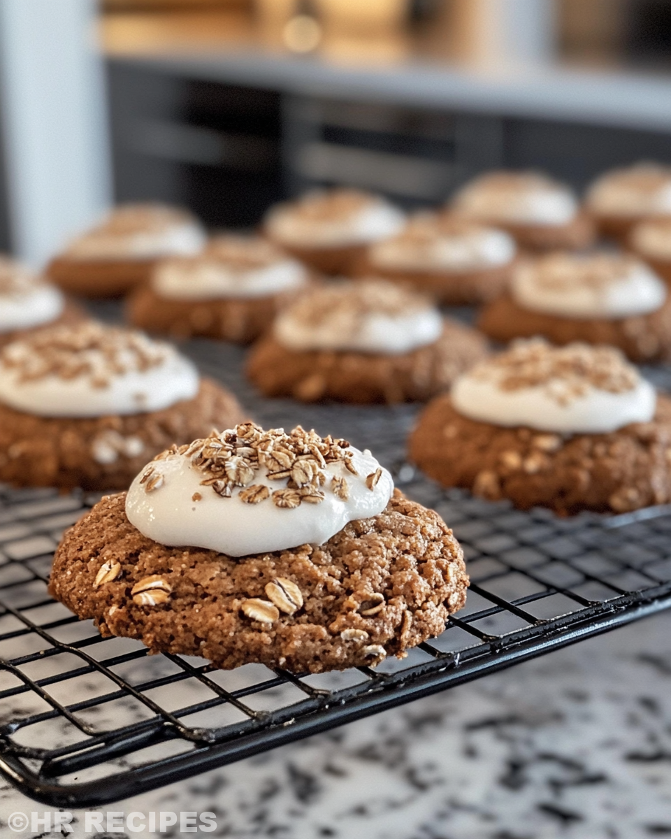 Mixing ingredients for gingerbread oatmeal cream pies in a bowl