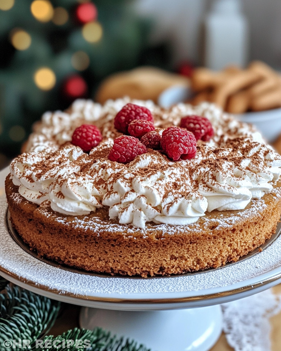 Slice of gingerbread pudding cake served warm