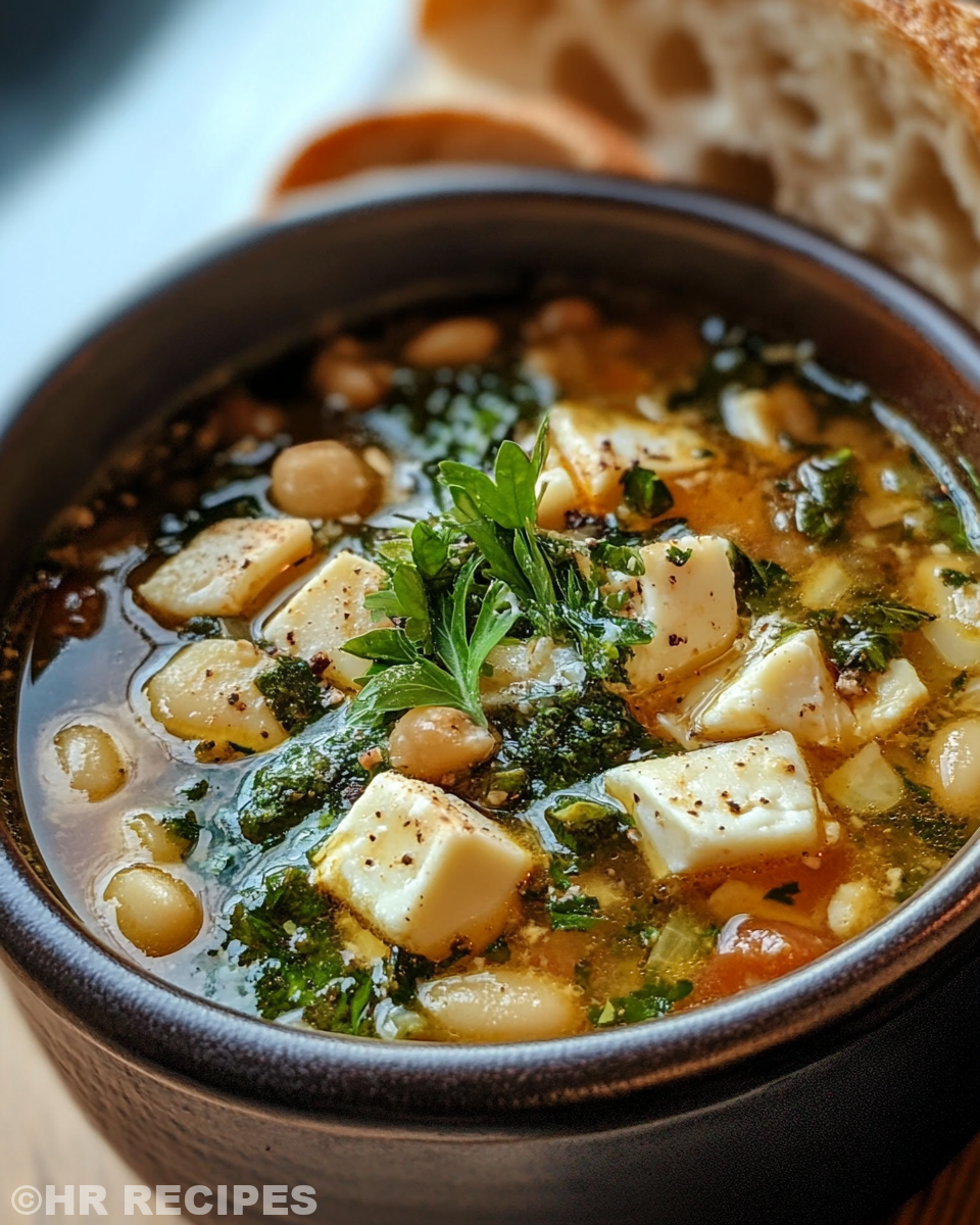 Steam rising from pressure cooker filled with Avgolemono soup