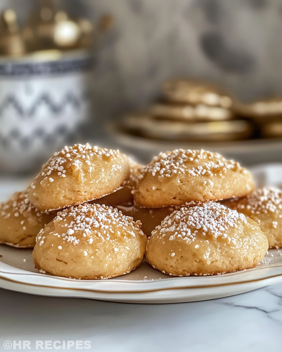 Serving tray of traditional honey-dipped melomakarona cookies garnished with walnuts and sesame seeds