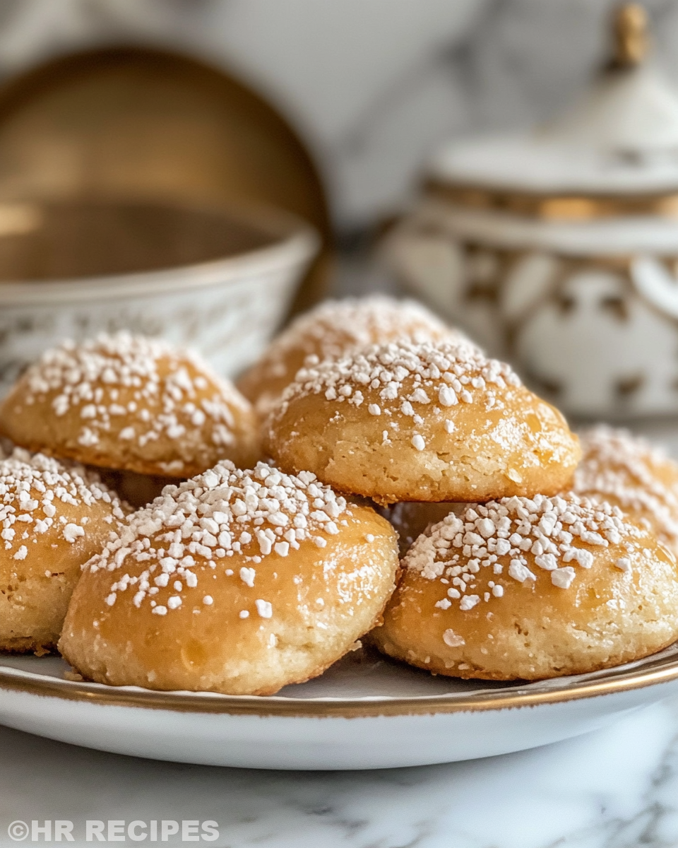 Freshly baked Greek melomakarona cookies just out of the oven