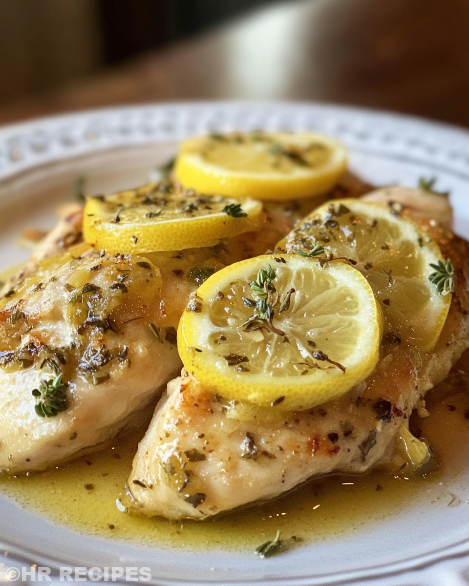 Pressure cooker Greek lemon chicken with garlic and herbs steaming in pot