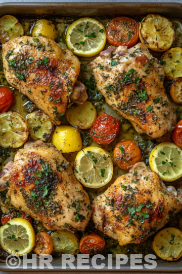 Greek Sheet Pan Chicken taken with iphone 15 pro max --iw 2 --ar 4:5 --v 6.1 --raw