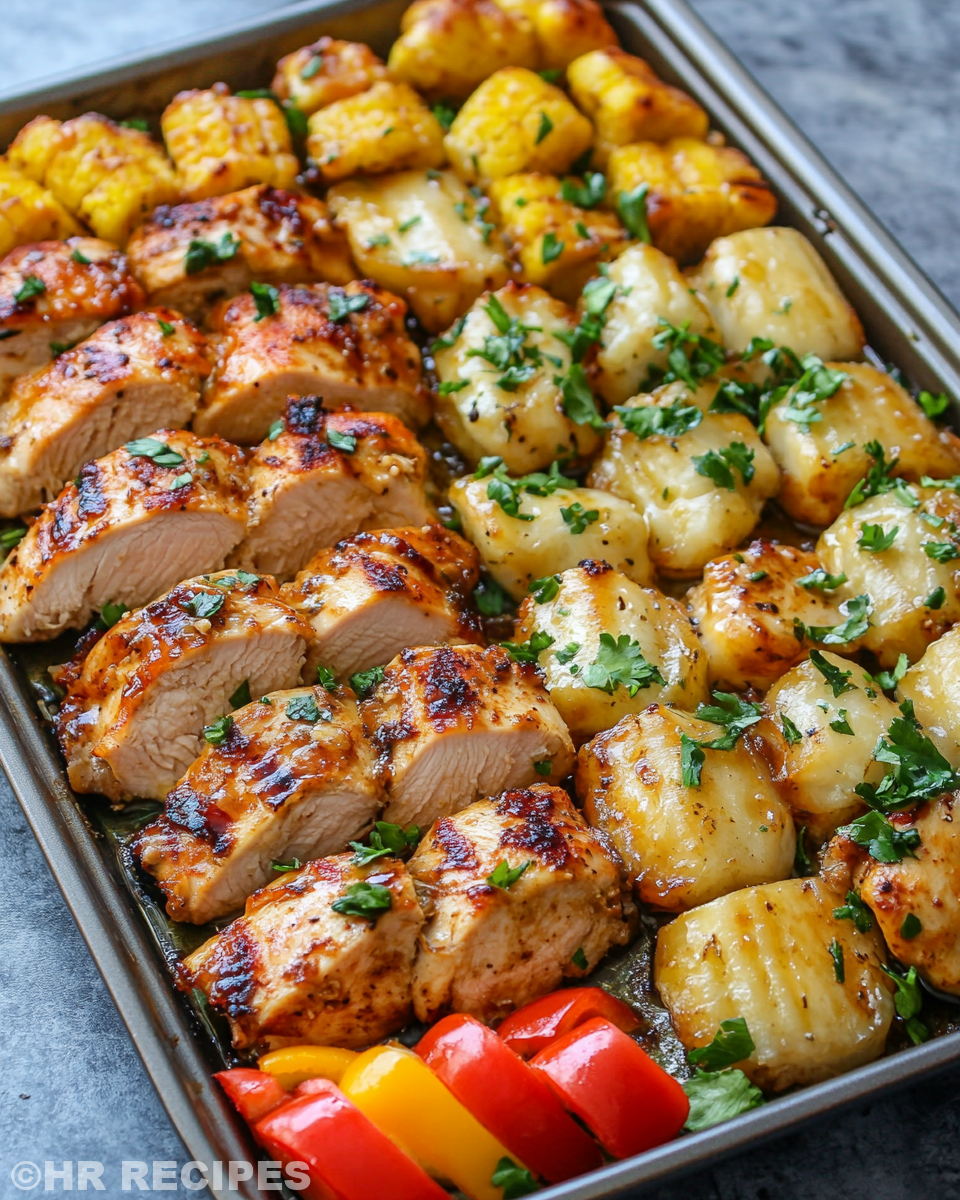 Fresh Sheet Pan Hawaiian Pineapple Chicken cooking in pressure cooker