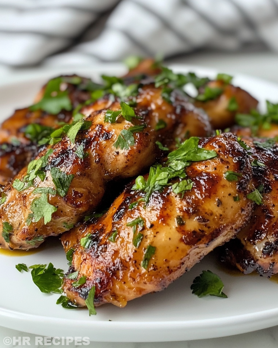 Fresh ingredients for pressure cooker chicken including herbs and lemon