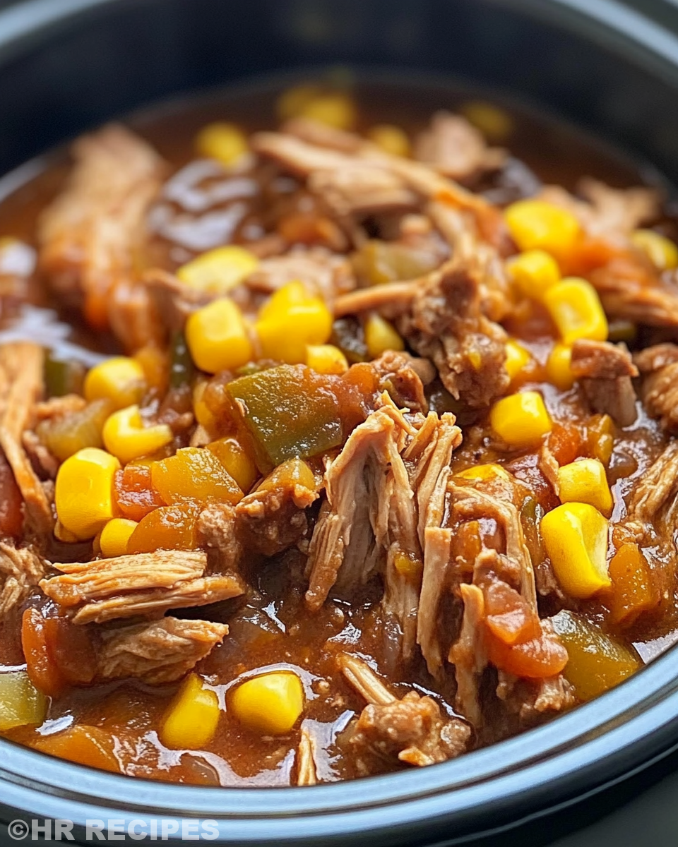 Slow cooker chicken recipe served warm with fresh sides