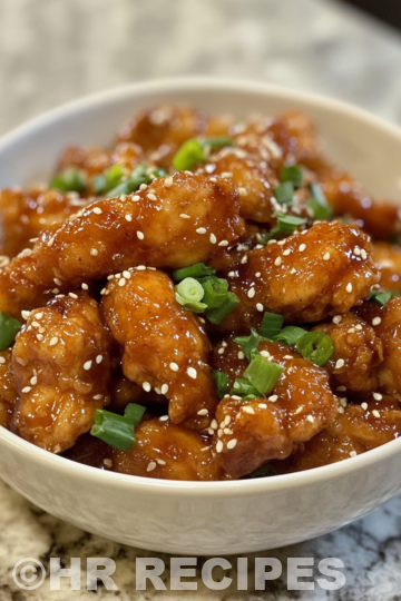 Healthy Sesame Chicken taken with iphone 15 pro max --iw 2 --ar 4:5 --v 6.1 --raw