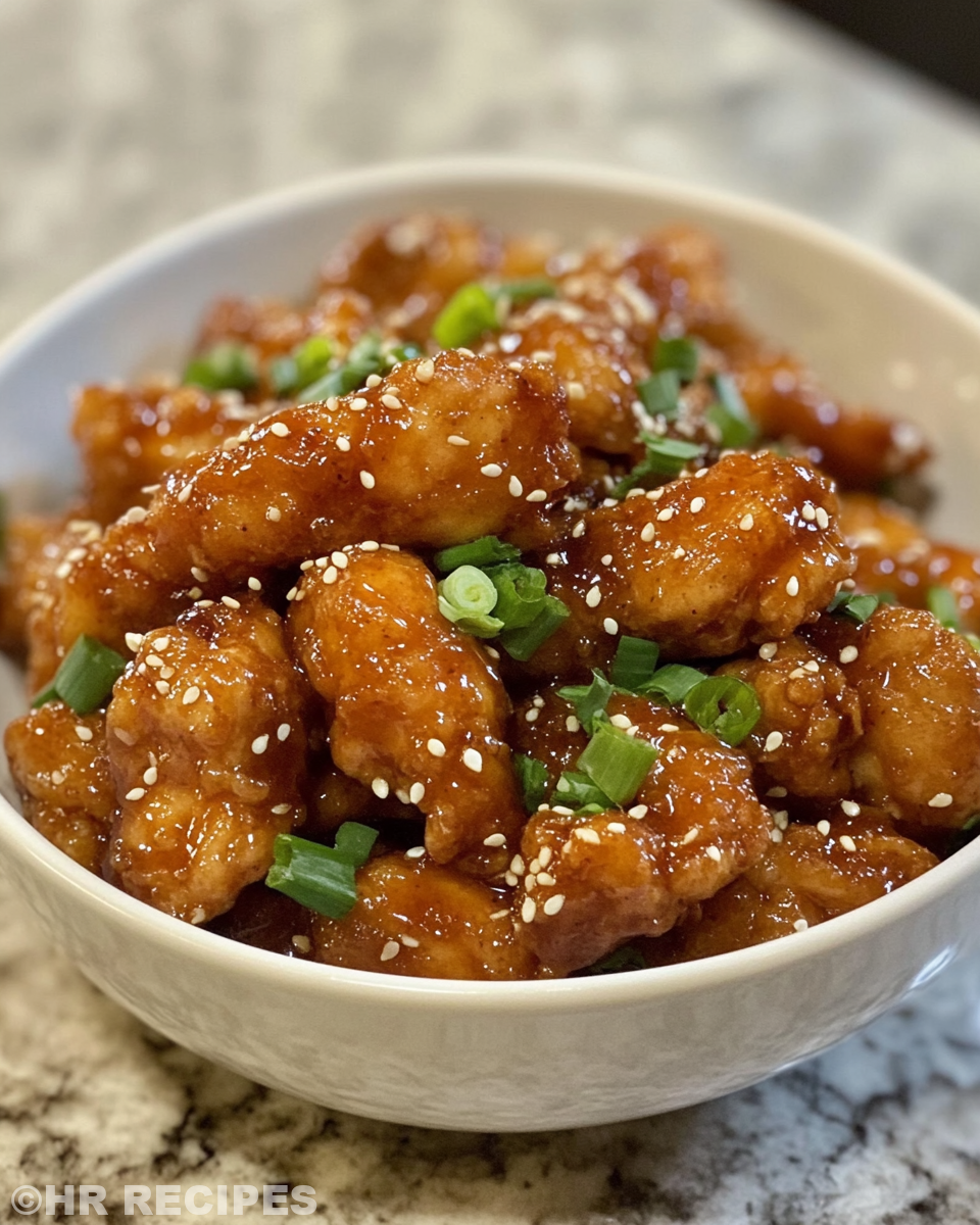 Healthy sesame chicken fresh from the pressure cooker
