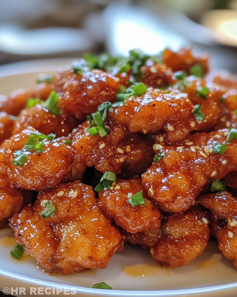 Honey butter chicken cooking in pressure cooker with valve hiss