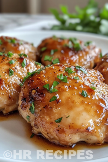 Honey Garlic Chicken Thighs An Incredible Ultimate Recipe For 5 Star Flavor taken with iphone 15 pro max --iw 2 --ar 4:5 --v 6.1 --raw