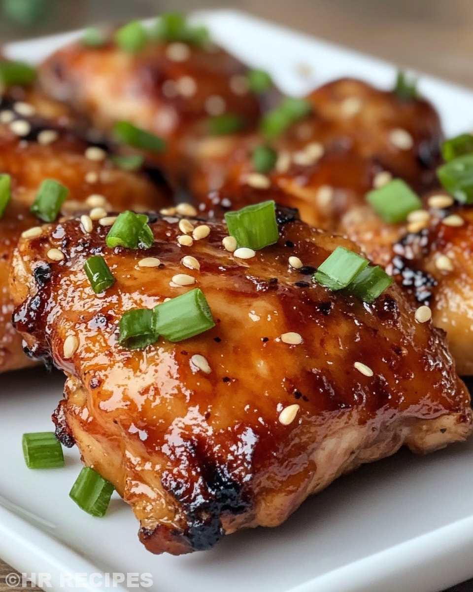 Honey soy chicken thighs cooking aromatic and tender
