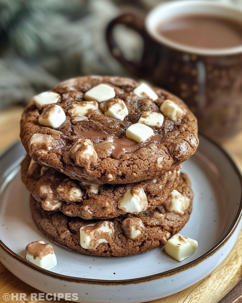 Ingredients for peppermint cocoa cookies with marshmallows laid out