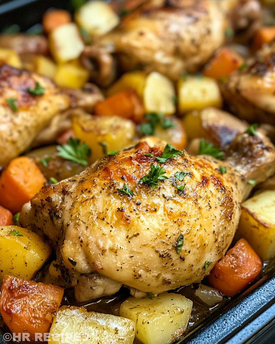 Ingredients including chicken, vegetables and spices for Instant Pot dinner
