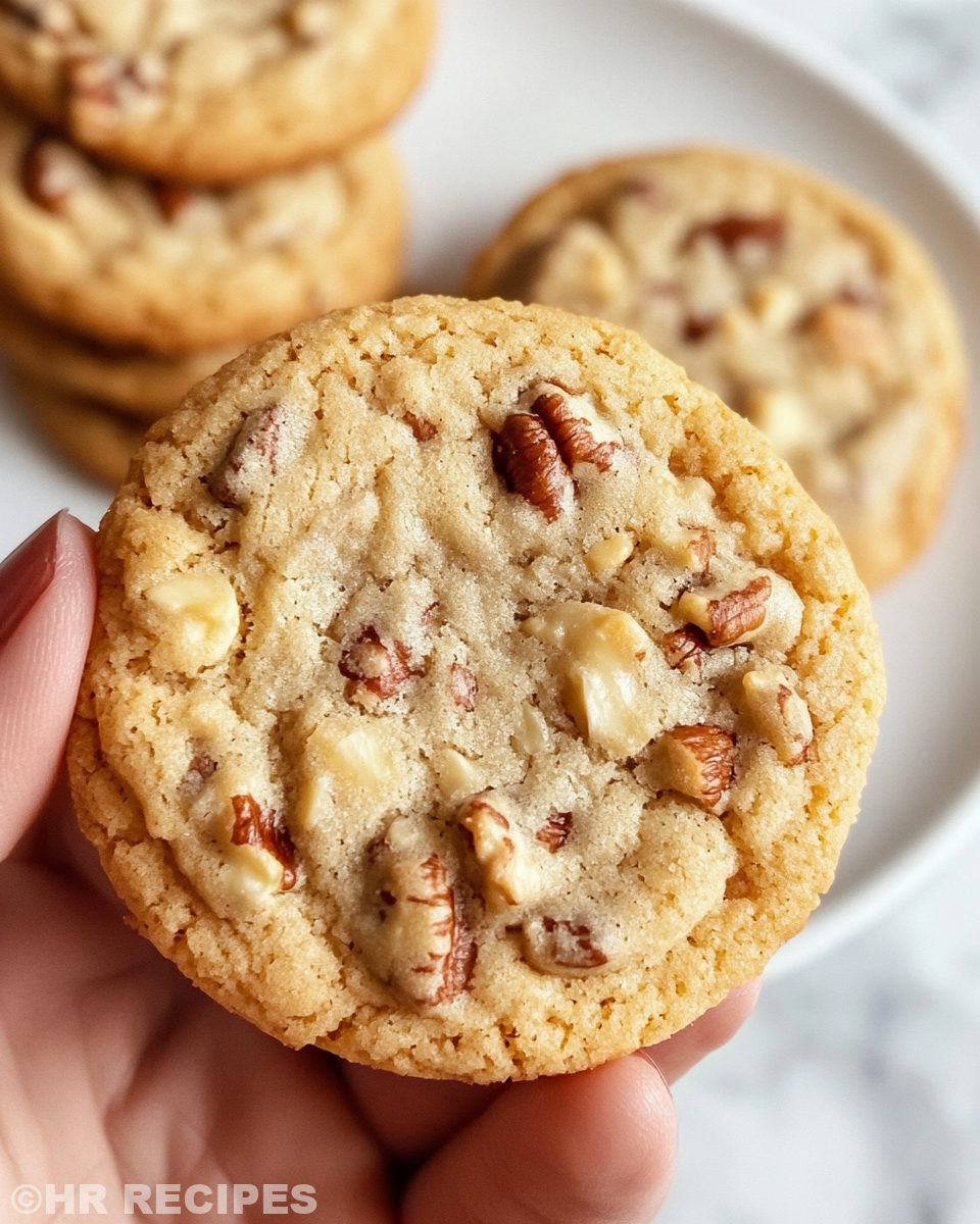 Toasting pecans and butter in skillet for cookie preparation