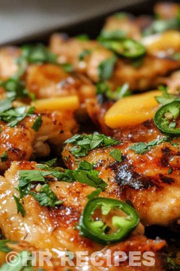 Jalapeno Peach Chicken taken with iphone 15 pro max --iw 2 --ar 4:5 --v 6.1 --raw