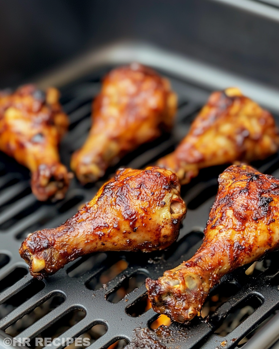 Finished gochujang chicken thighs with crispy edges served on plate