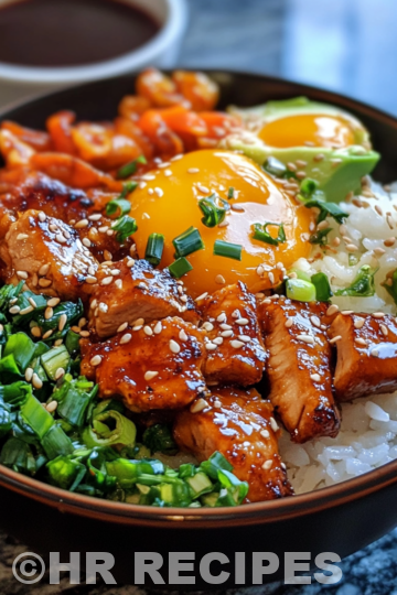 Korean Chicken Rice Bowls taken with iphone 15 pro max --iw 2 --ar 4:5 --v 6.1 --raw
