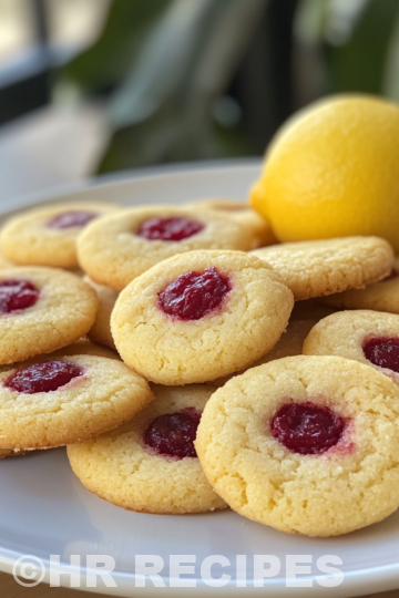 Lemon Cookies With Raspberry Curd taken with iphone 15 pro max --iw 2 --ar 4:5 --v 6.1 --raw