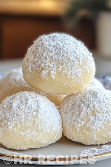 Lemon Cream Snowball Cookies Melt In Your Mouth Holiday Magic taken with iphone 15 pro max --iw 2 --ar 4:5 --v 6.1 --raw