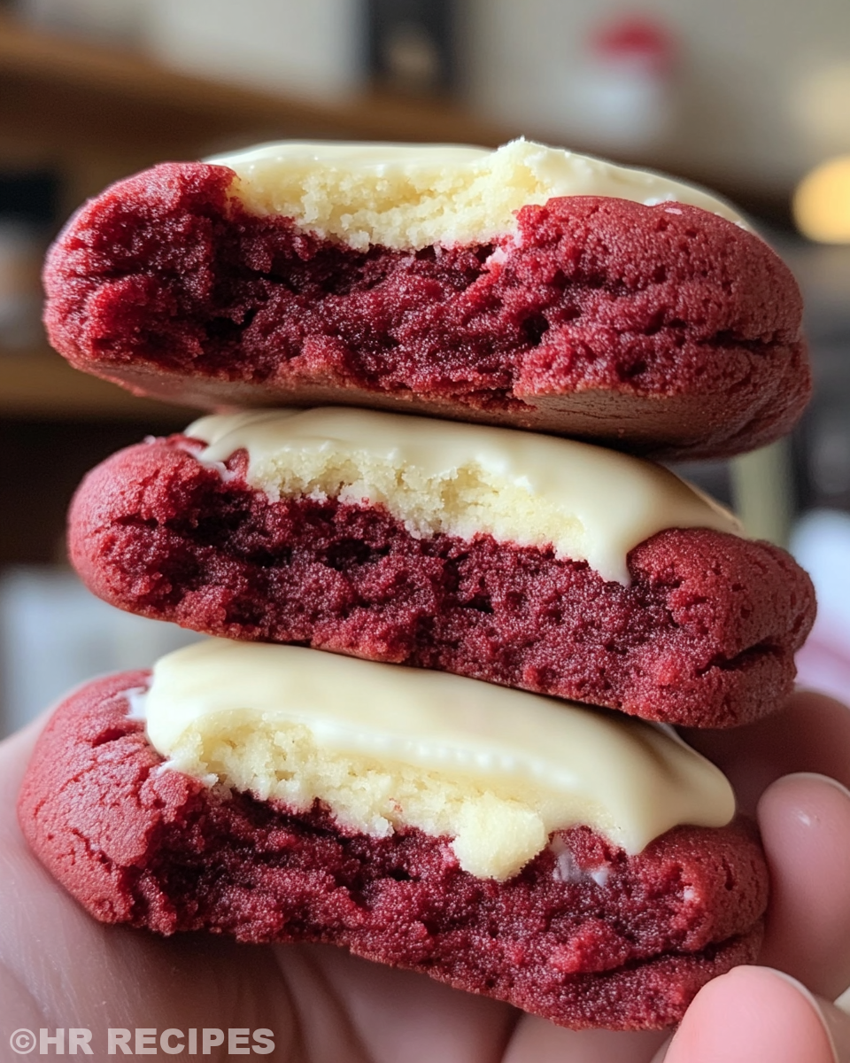Freshly cooked Levain bakery style red velvet cookies cooling after pressure cooking