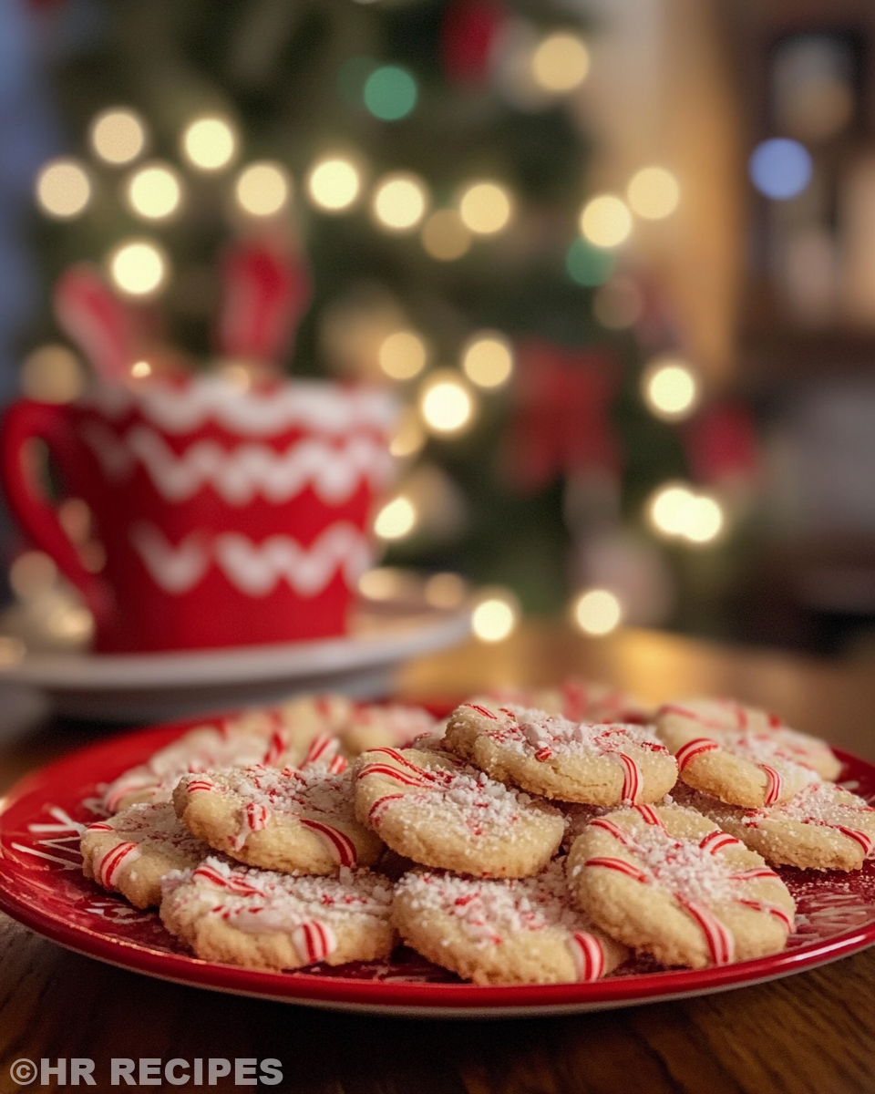 Two colored cookie doughs combined and twisted to form candy cane shapes
