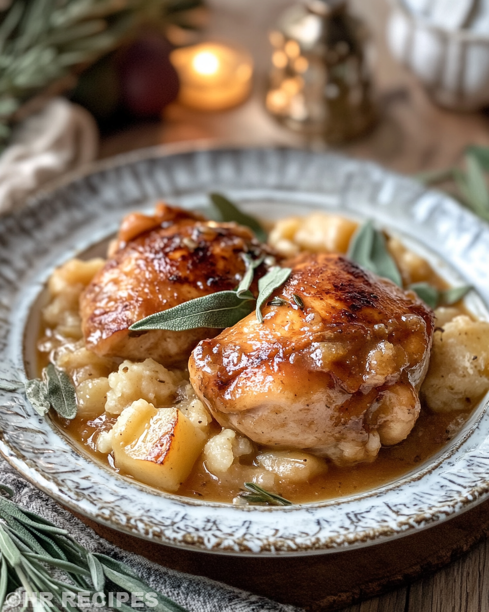 Pressure cooker start with sage and apple cider gravy aroma