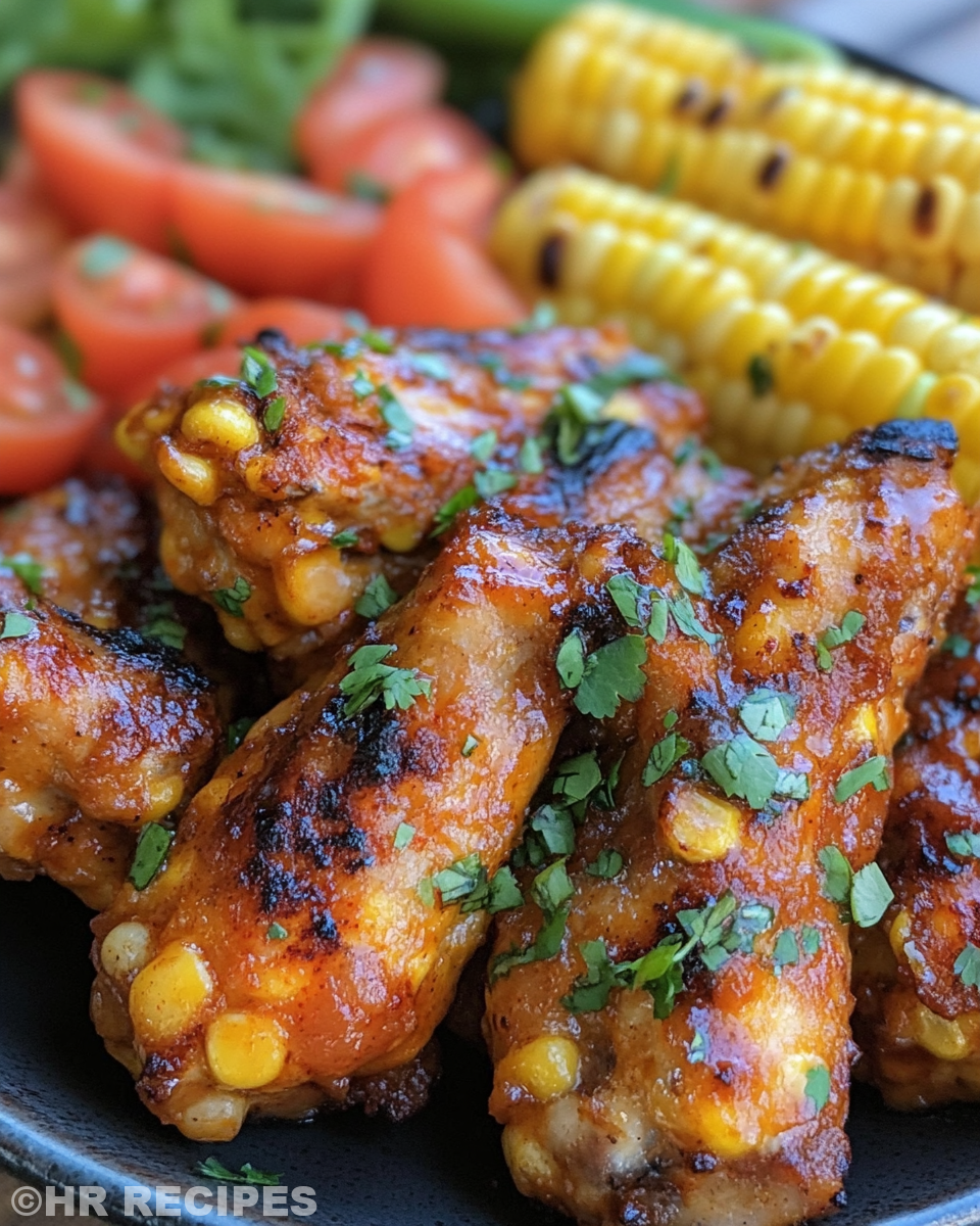 Final serving of Mexican street corn chicken garnished with cotija cheese and cilantro