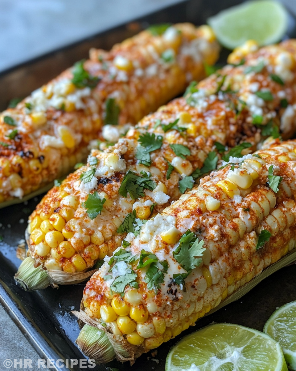 Final plated Mexican street corn chicken with corn and crumbled queso fresco