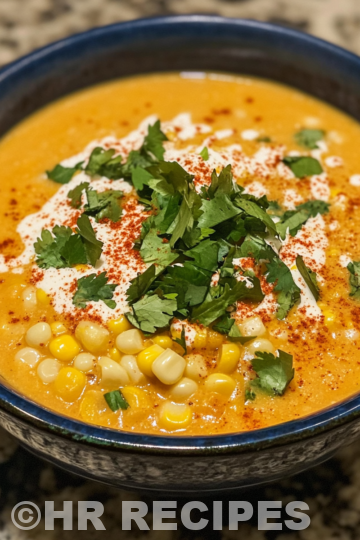 Mexican Street Corn Soup taken with iphone 15 pro max --iw 2 --ar 4:5 --v 6.1 --raw