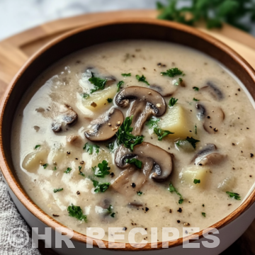 Mushroom Potato Soup taken with iphone 15 pro max --iw 2 --ar 4:5 --v 6.1 --raw