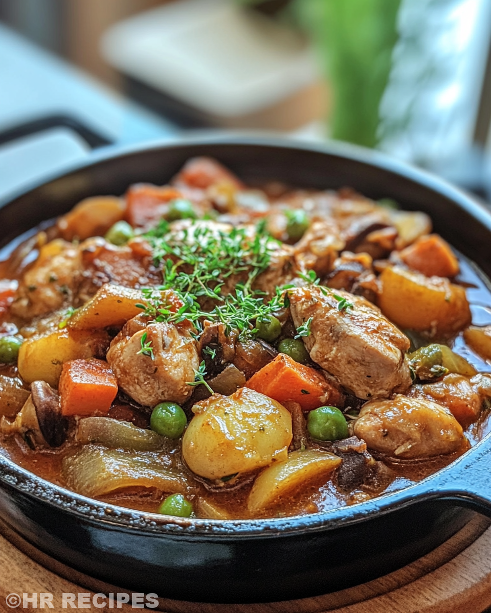 Pressure cooker cooking steps with browned chicken and fresh herbs
