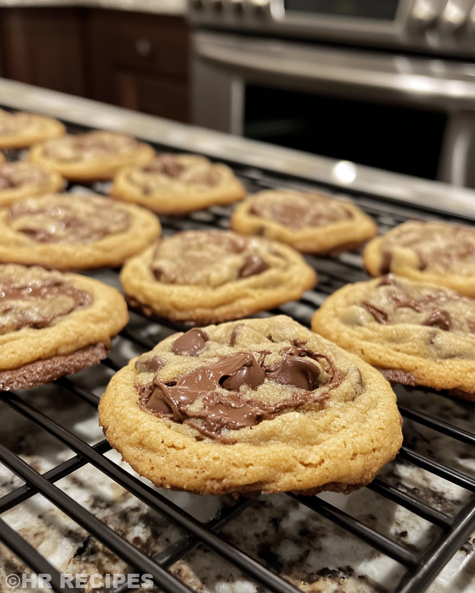 Frozen Nutella balls ready to be wrapped in cookie dough