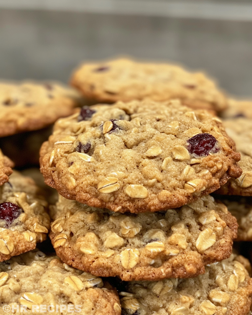 Ingredients for oatmeal cranberry cookies spread on kitchen counter