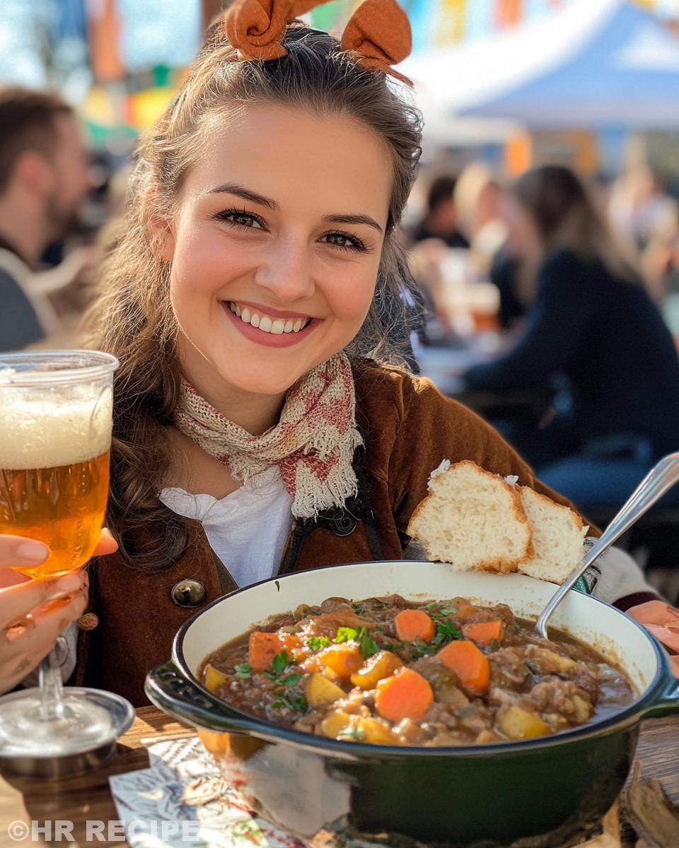 Ingredients for Oktoberfest stew ready to be cooked