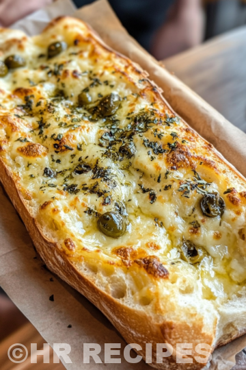 Olive Cheese Bread taken with iphone 15 pro max --iw 2 --ar 4:5 --v 6.1 --raw