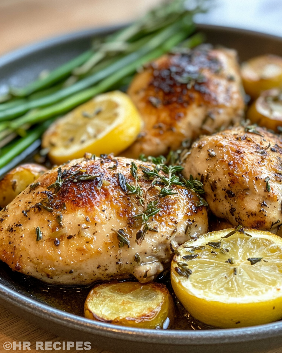 Served one pan balsamic chicken with melted mozzarella and fresh basil