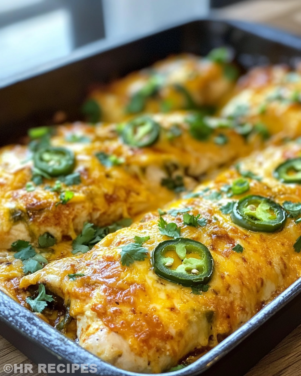 Slow cooker bubbling with cheesy jalapeño chicken