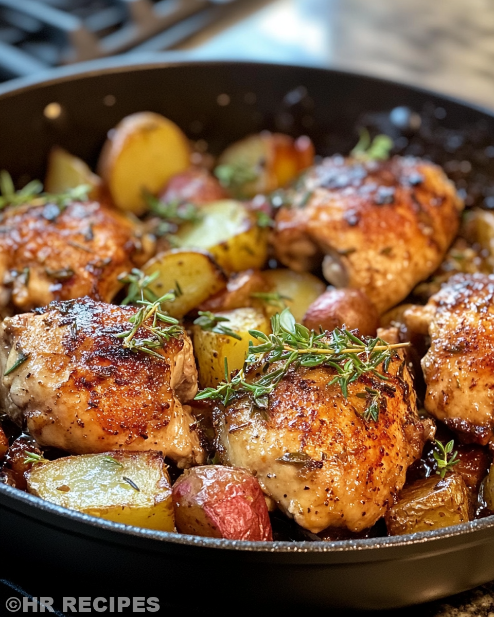 Ingredients of chicken and potatoes for pressure cooker recipe