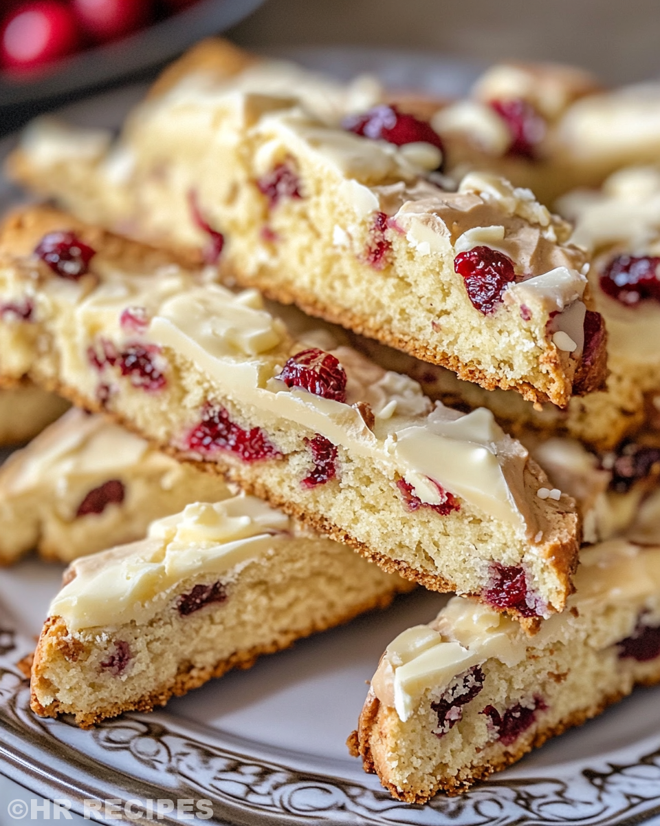 Ingredients for Orange Cranberry White Chocolate Biscotti preparation
