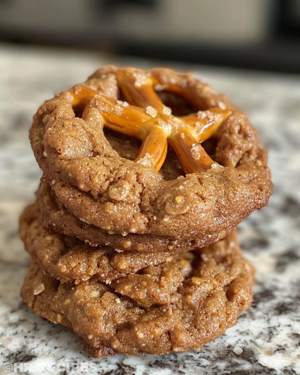 Fresh peanut butter pretzel cookies coming together in a pressure cooker
