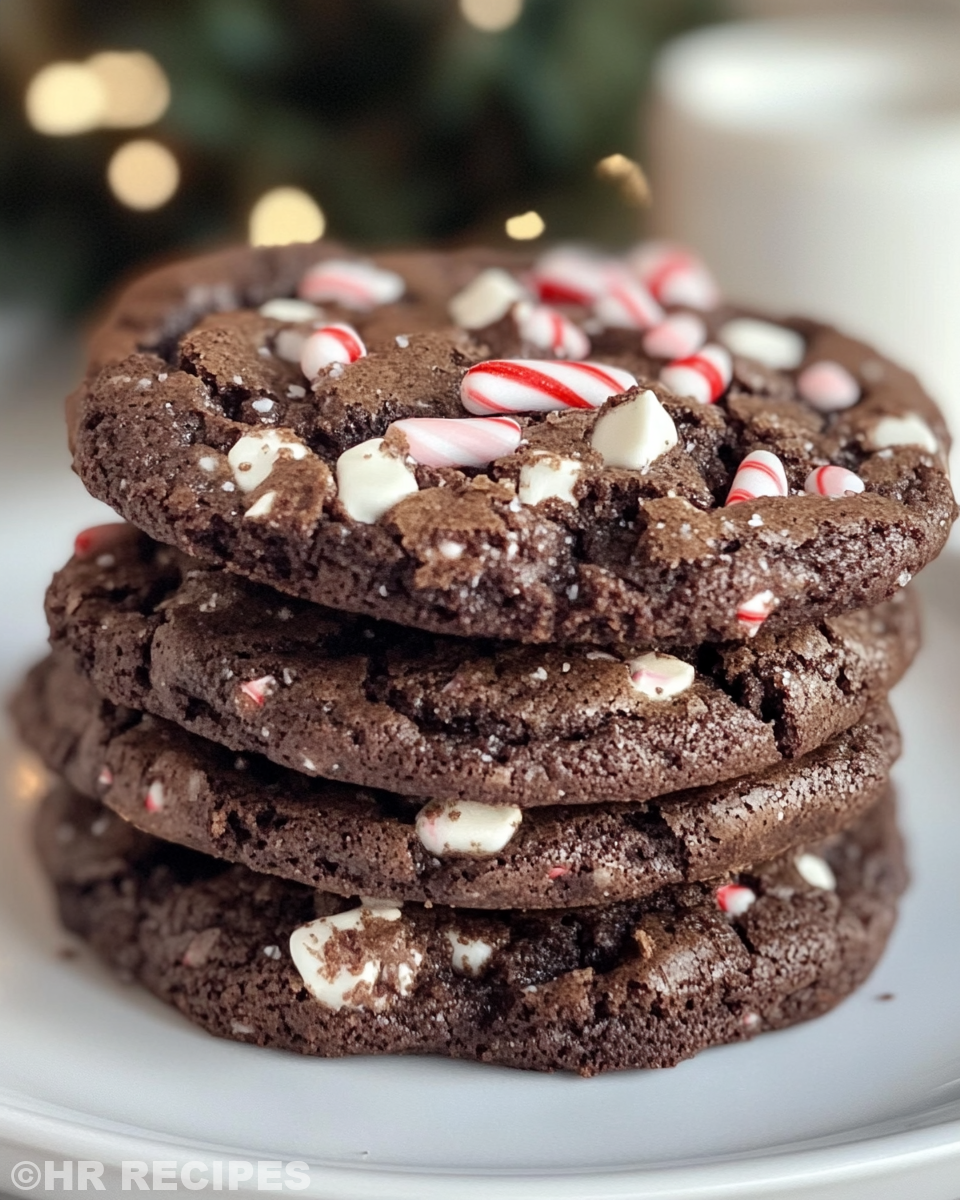 Ingredients for Peppermint Brownie Cookies prepared on kitchen countertop
