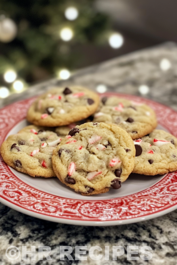 Peppermint Chocolate Chip Cookies taken with iphone 15 pro max --iw 2 --ar 4:5 --v 6.1 --raw